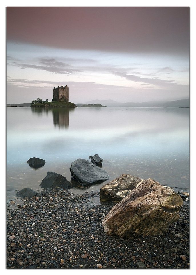 Wallario Wandfolie, Schloss in Schottland, wasserresistent, geeignet für Bad und Dusche von Wallario