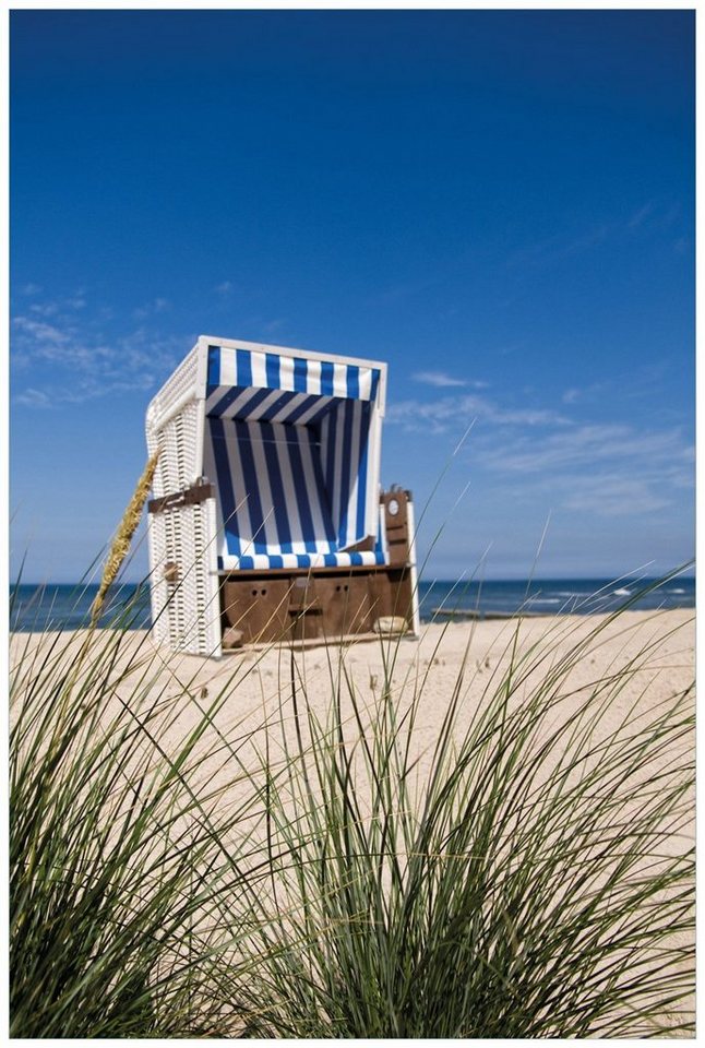 Wallario Wandfolie, Strandkorb, in verschiedenen Ausführungen von Wallario