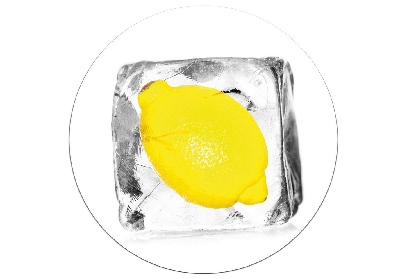 Wallario Wandfolie, Zitrone in Eiswürfel - Eiskaltes Obst, wasserresistent, geeignet für Bad und Dusche Wallario Wandfolie, Zitrone in Eiswürfel - Eiskaltes Obst, wasserresistent, geeignet für Bad und Dusche von Wallario