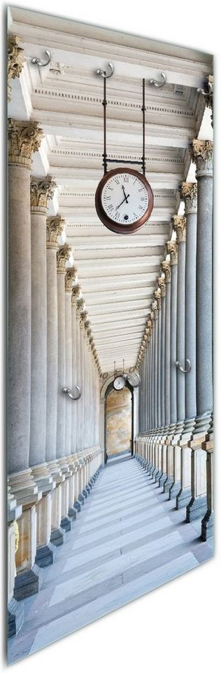 Wallario Wandgarderobe Säulengang (1-teilig, inkl. Haken und Befestigungsset), 50x125cm, aus ESG-Sicherheitsglas von Wallario
