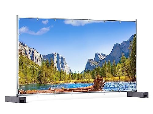 Wallario XXL Outdoor-Poster für Garten oder Balkon Baumstamm im Fluss zwischen Bergen und Wäldern, Motivbanner Größe: ca. 340 x 173 cm, Outdoor-Bild von Wallario