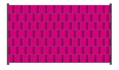 Wallario Zaun Sichtschutz Windschutz für EIN- und Doppelstabmattenzäune in der Größe Breite 2,50m x Höhe 1,40m, Motiv: Pink von Wallario
