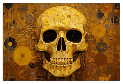 Wallario selbstklebendes Poster - Schädel-Mosaik, Aufkleber in Premiumqualität, Klebefolie Größe: 100 x 150 cm XXL-Poster von Wallario