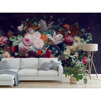 Luxuriöses Großformatiges Blumen Wandbild Peel & Stick Wallpaper/Abnehmbares Temporäres von WallbeautyshopCo