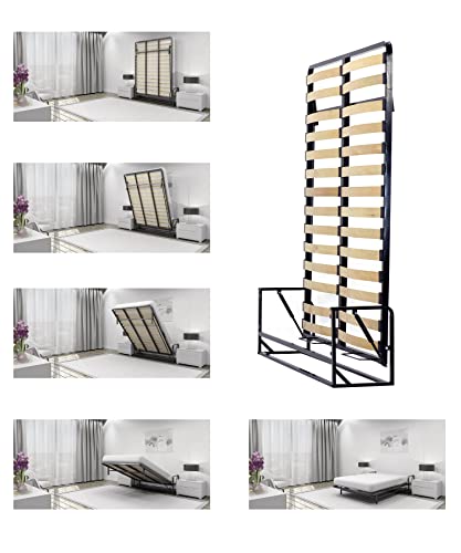 WALLBEDKING Vertikal (Längs) Super King-Size Bett Classic-Wandbett 180cm x 200cm (Klappbett, Schrankbett, Gästebett, Funktionsbett) von WallBedKing