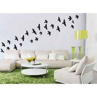 Flock Of Flying Birds Wandaufkleber Vogel Wandtattoo von Wallboss