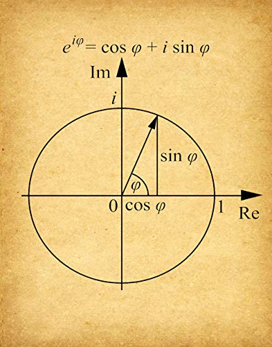 WallBUddy Eulers Formel-Plakat Euler-Druck Mathematik-Plakat Mathematik-Plakat Wissenschafts-Plakate Wissenschafts-Plakate Wissenschafts-Plakate WB204 (21x30cm (A4), Vintage) von WallBUddy