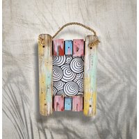 Handgefertigter Bilderrahmen Zum Aufhängen in Strandoptik von WalldiamondsShop
