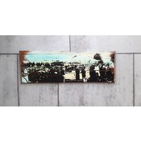 Wandbild Kaffee Auf Holzbohle Mit Harz Versiegelt von WalldiamondsShop