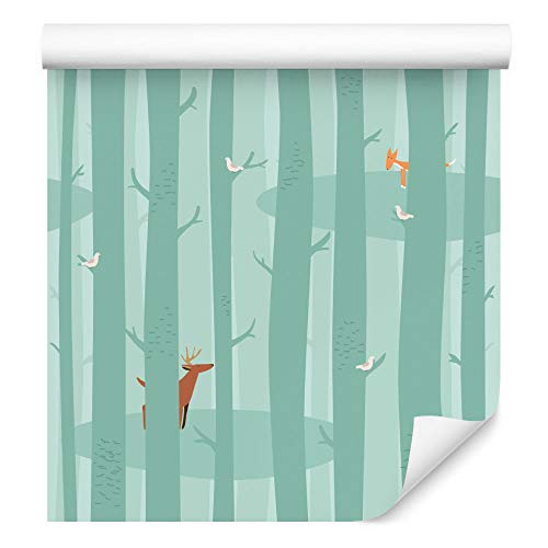 Wallepic Tapete 10m Vlies Tapete Kinderzimmer Tiere Wildtiere Vliestapete 1000x53cm Wand Tapete Wohnzimmer Kinderzimmer Moderne Wanddeko Wand Dekoration von Wallepic