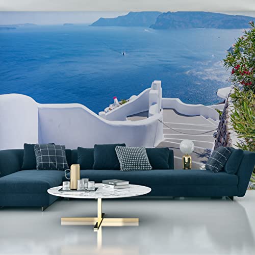 Wallepic Vlies Fototapete Treppen Steinoptik 3D Natur Himmel 300 x 210 Moderne Tapete XXL Griechenland Blumen Meer Wohnzimmer Schlafzimmer Büro Flur Wandtapete Br.300xHö.210 Wallepic Vlies Fototapete Treppen Steinoptik 3D Natur Himmel 300 x 210 Moderne Tapete XXL Griechenland Blumen Meer Wohnzimmer Schlafzimmer Büro Flur Wandtapete Br.300xHö.210 von Wallepic