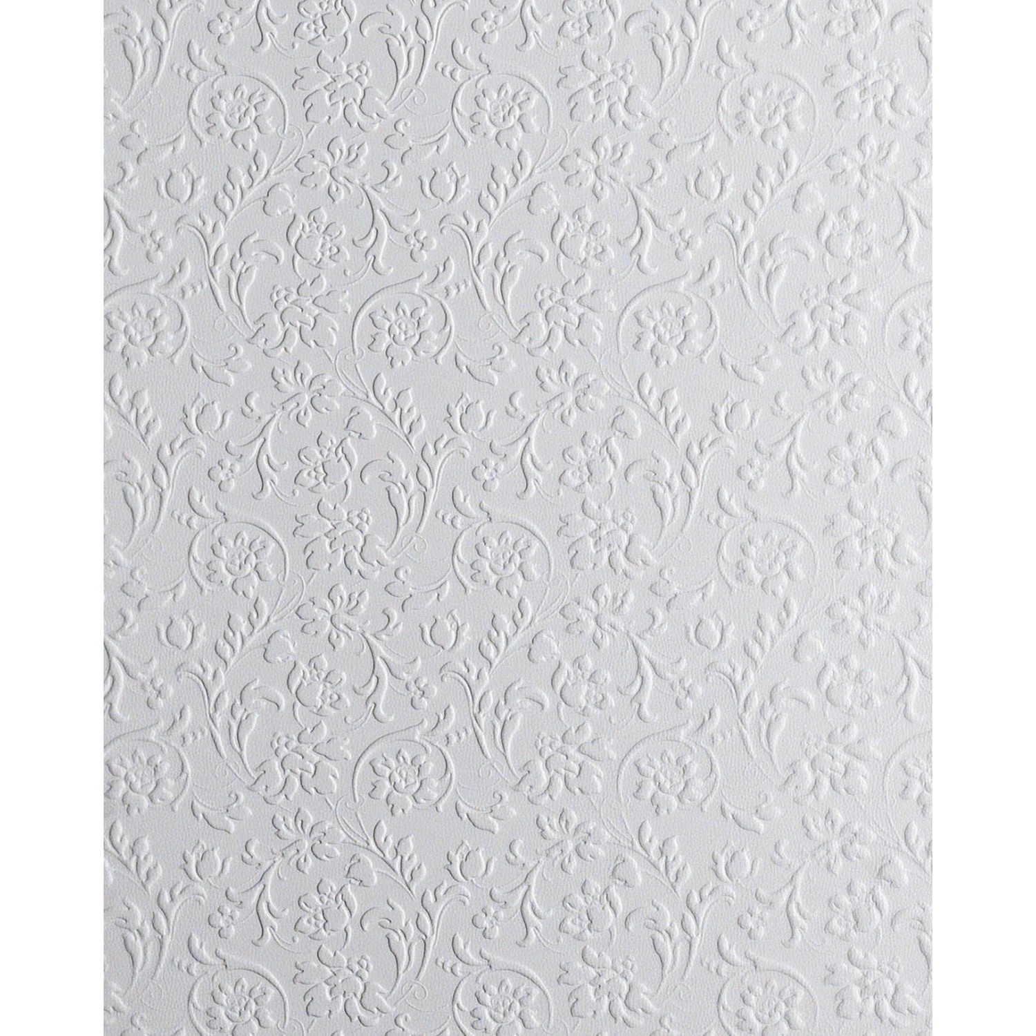 WALLFACE 13473 FLORAL Leder Barock Blumen Wand-Paneel selbstklebend Weiß 2600 mm x 1000 mm x 2,9 mm 2,60 m2 Weiß von Wallface