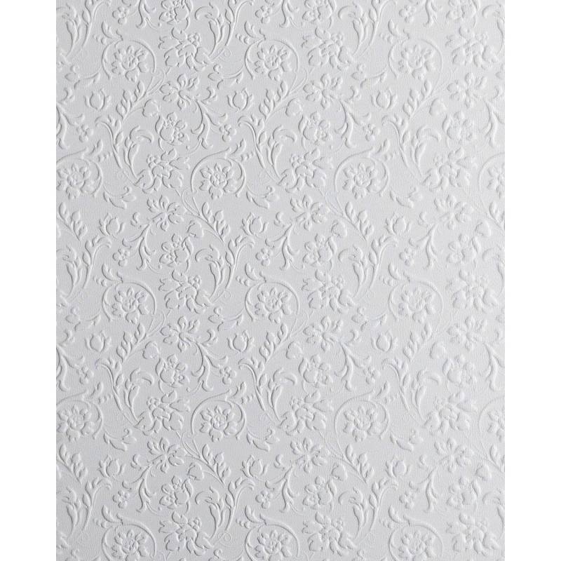 WALLFACE 13473 FLORAL Leder Barock Blumen Wand-Paneel selbstklebend Weiß 2600 mm x 1000 mm x 2,9 mm 2,60 m2 Weiß von Wallface