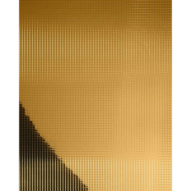WALLFACE 27374 M-Style Platte Wand-paneel Mosaik Spiegel Deko glanz Gold 980 mm x 980 mm x 1,2 mm 0,96 m2 Gold von Wallface
