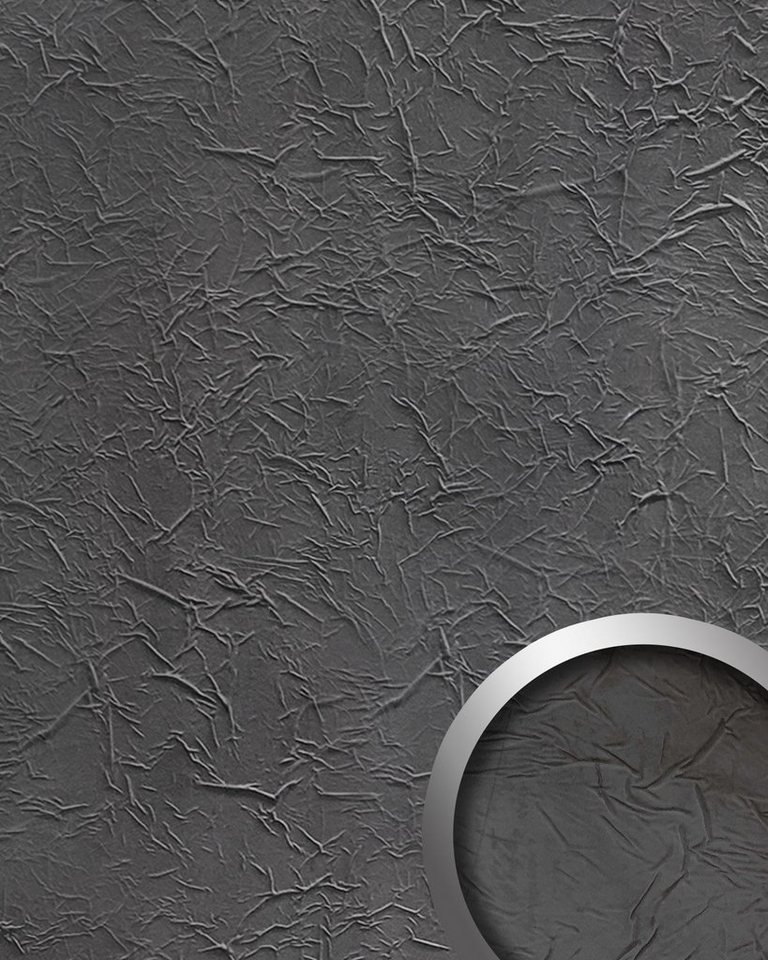 Wallface Dekorpaneele 22717-SA, BxL: 100x260 cm, 2.6 qm, (Dekorpaneel, 1-tlg., Wandverkleidung in Leder-Optik) selbstklebend, grau, matt, samtig weich von Wallface