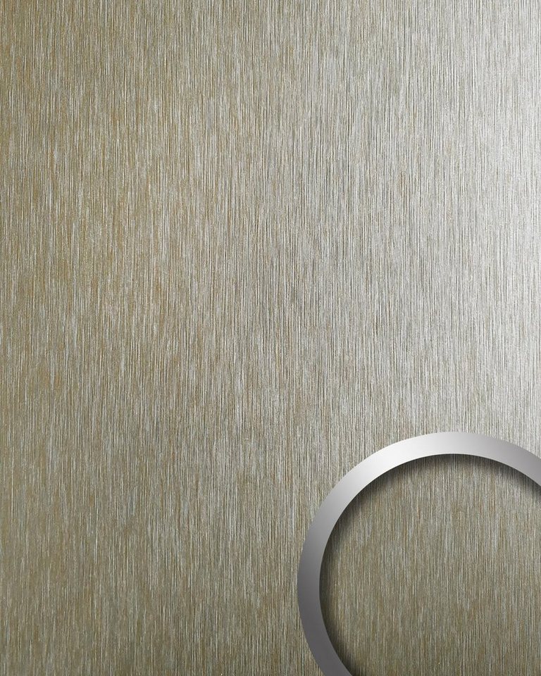Wallface Dekorpaneele 22824-SA, BxL: 100x260 cm, 2.6 qm, (Dekorpaneel, 1-tlg., Wandverkleidung in Metall-Optik) selbstklebend, grau, braun, glänzend von Wallface