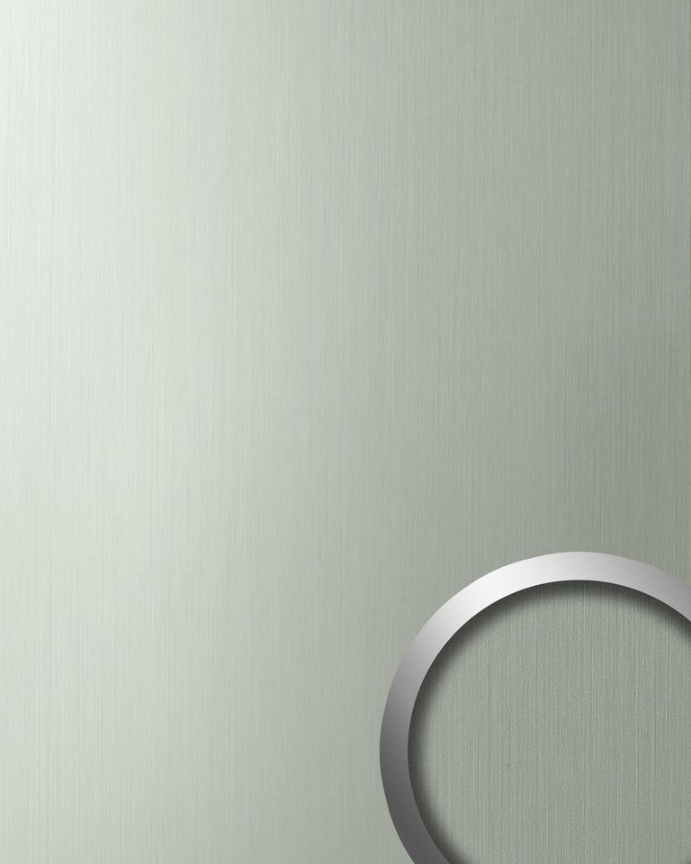Wallface Wandpaneel 10199-SA, BxL: 100x260 cm, 2.6 qm, (Dekorpaneel, 1-tlg., Wandverkleidung in Metall-Optik) selbstklebend, edelstahl-grau von Wallface