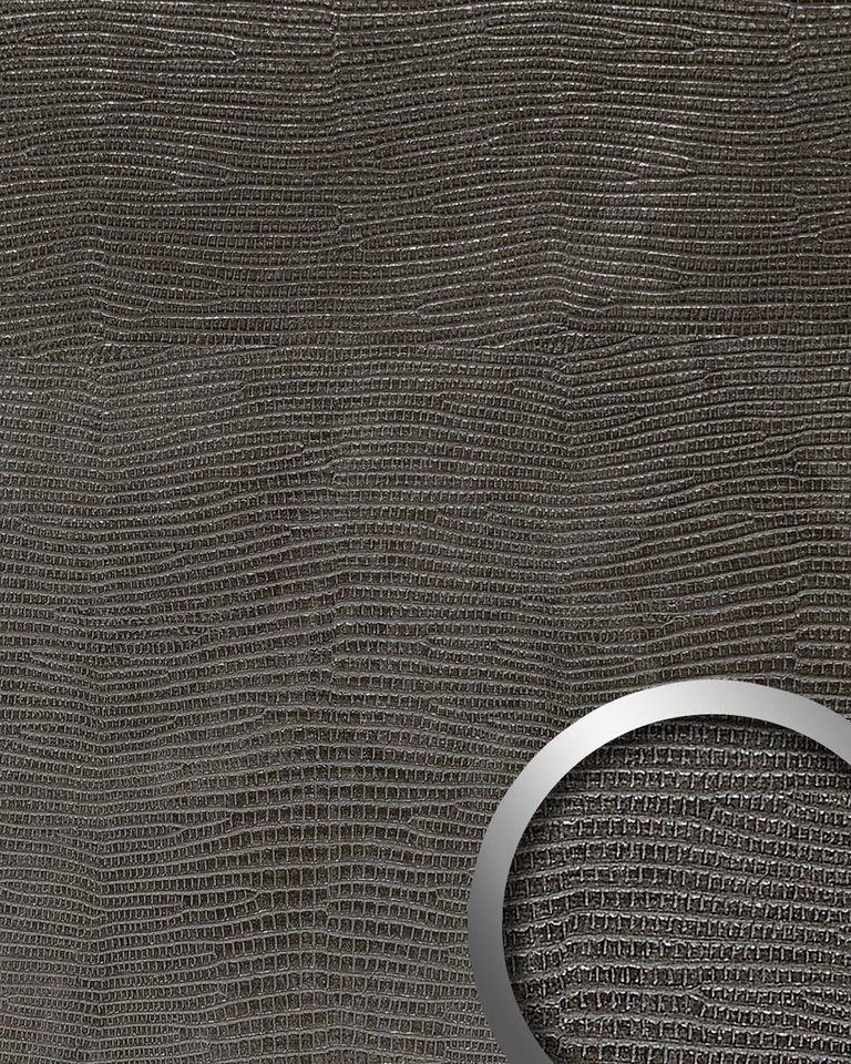 Wallface Wandpaneel 14797-SA, BxL: 100x260 cm, 2.6 qm, (Dekorpaneel, 1-tlg., Wandverkleidung in Leder-Optik) selbstklebend, schwarz, metallisch glänzend von Wallface
