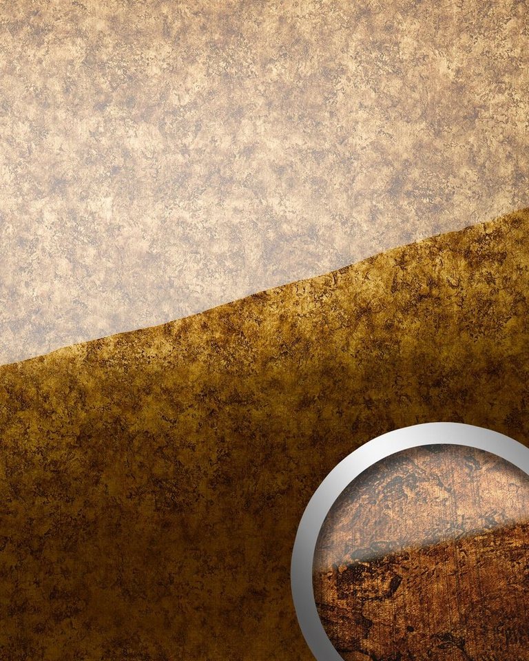 Wallface Wandpaneel 17200-SA-AR, BxL: 100x260 cm, 2.6 qm, (Dekorpaneel, 1-tlg., Wandverkleidung in Glas-Optik Vintage Look) selbstklebend, braun, kupferbraun, glänzend, abriebfest von Wallface