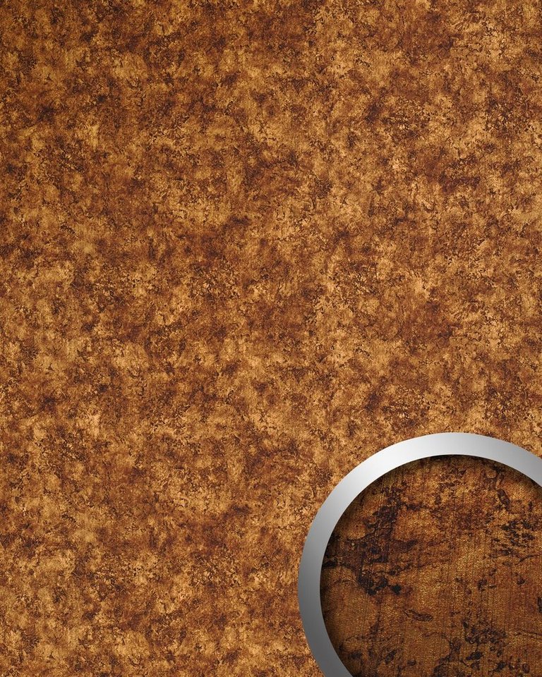 Wallface Wandpaneel 17277-SA, BxL: 100x260 cm, 2.6 qm, (Dekorpaneel, 1-tlg., Wandverkleidung in Metall-Optik) selbstklebend, braun, kupferbraun, matt von Wallface