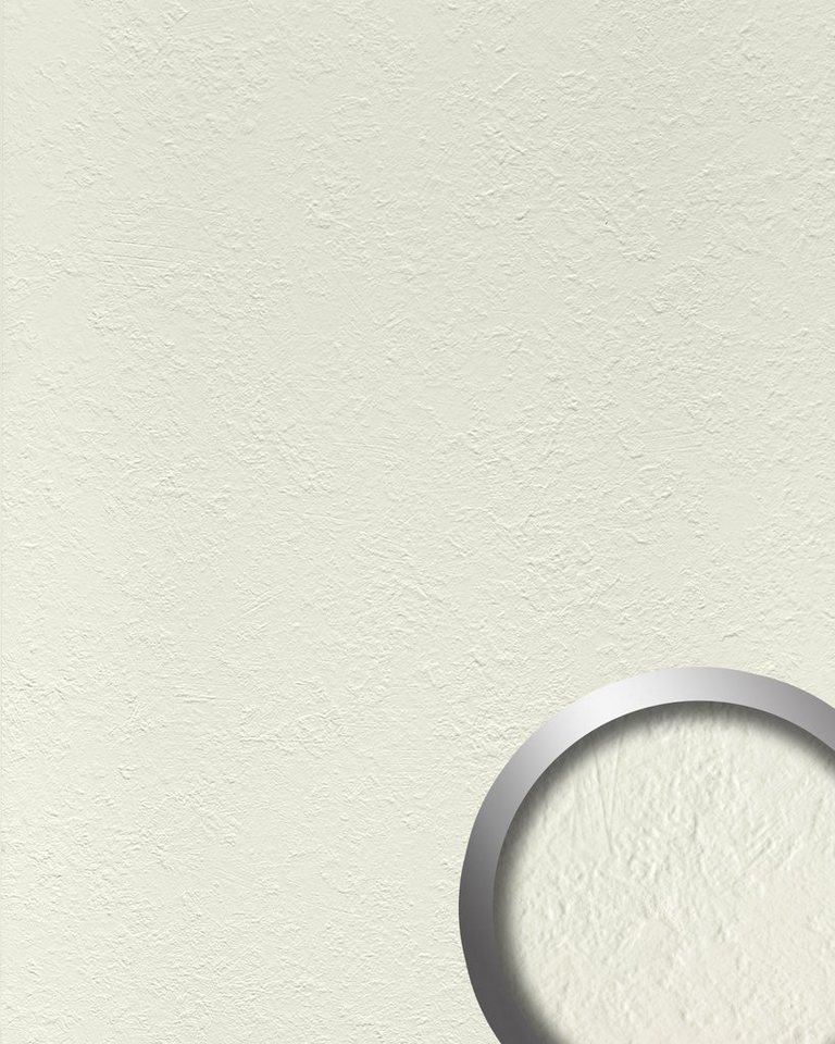 Wallface Wandpaneel 24786-NA, BxL: 100x260 cm, 2.6 qm, (Dekorpaneel, Wandverkleidung fürs Bad in Beton Optik) weiß, creme-weiß, strukturiert, antibakteriell, Anti-Fingerprint, abriebfest von Wallface