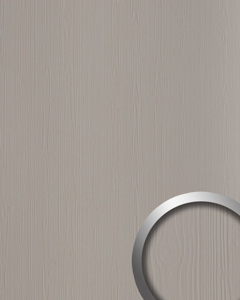 Wallface Wandpaneel 24791-NA, BxL: 100x260 cm, 2.6 qm, (Dekorpaneel, Wandverkleidung fürs Bad in Holz Optik) beige, taupe, strukturiert, antibakteriell, Anti-Fingerprint, abriebfest von Wallface