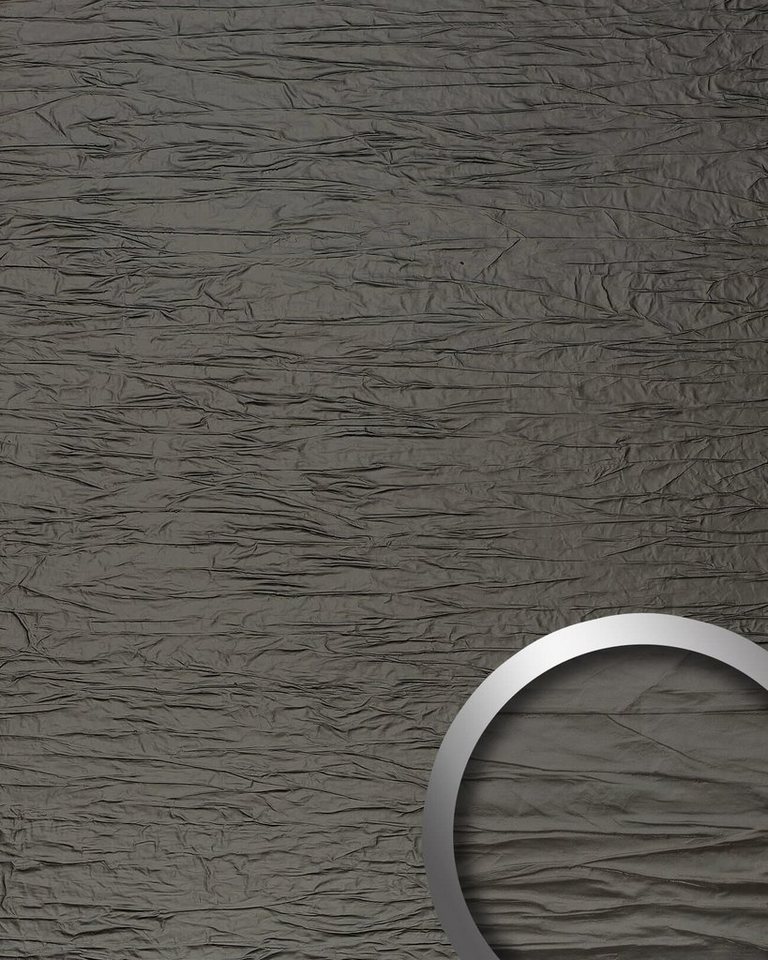 Wallface Wandpaneel 24940-SA, BxL: 100x260 cm, 2.6 qm, (Dekorpaneel, Wandverkleidung in 3D Crushoptik) selbstklebend, grau, strukturiert von Wallface
