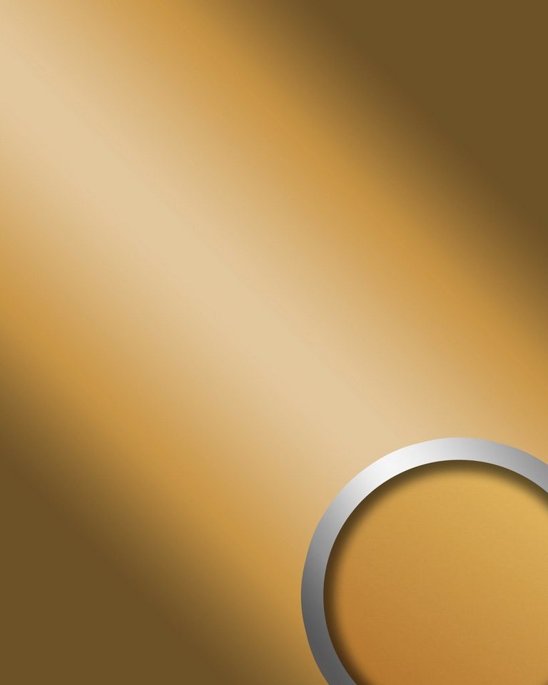 Wallface Wandpaneel 25078-SA, BxL: 100x260 cm, 2.6 qm, (Dekorpaneel, Wandverkleidung in Spiegel-Optik) selbstklebend, gold, glatt von Wallface