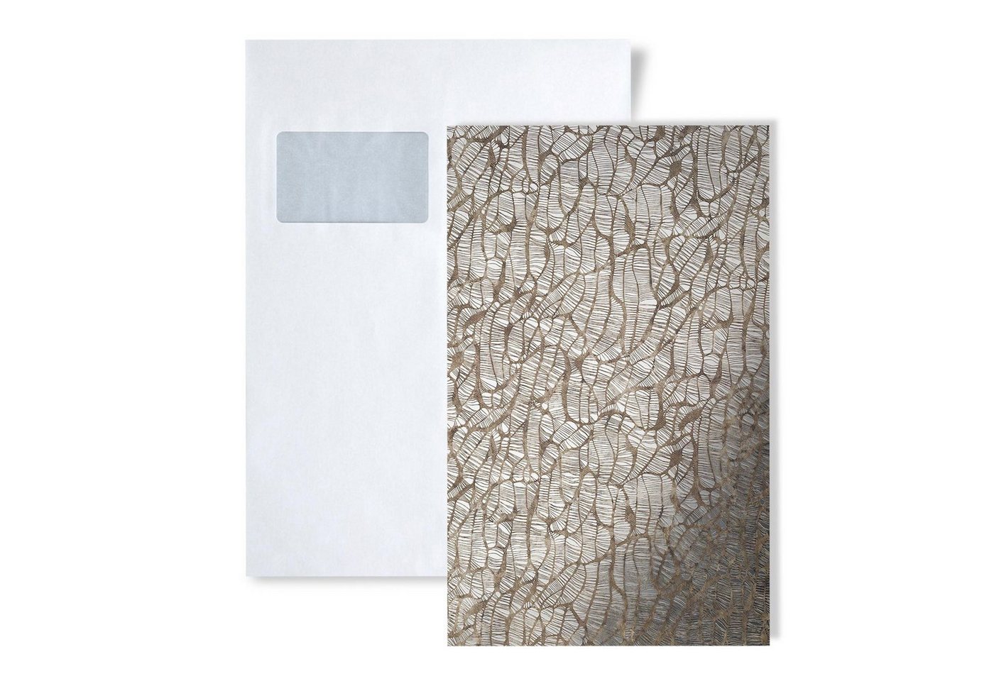 Wallface Wandpaneel 1 MUSTERSTÜCK S-17037 DIN A5 Wandpaneel Muster, BxL: 15x20 cm, (1 MUSTERSTÜCK, Produktmuster, 1-tlg., Muster des Wandpaneels) silber, hellbraun von Wallface