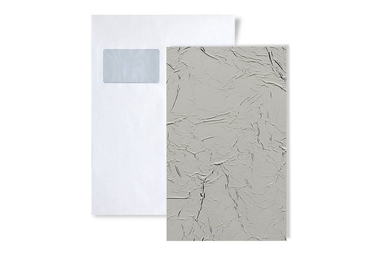 Wallface Wandpaneel 1 MUSTERSTÜCK S-24945 DIN A5 Wandpaneel MUSTER CREPA, BxL: 15x20 cm, (1 MUSTERSTÜCK, Produktmuster, Muster des Wandpaneels) silber von Wallface