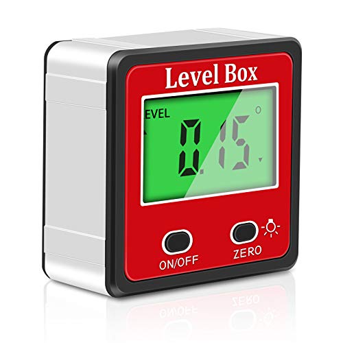 2-Tasten-Digital-Neigungsmesser Level Box Winkelmesser Sucher Messgerät Abschrägung von Wallfire
