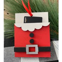 Weihnachtsmann Geschenkkartenhalter Ornament -Weihnachtsverzierung -Geschenkkartenhalter - Weihnachtsbaumdekor Baumschmuck Geschenkanhänger von WallflowersbyKerri