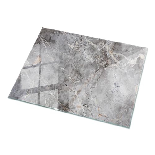 Dekorative Glasplatte 120x80 cm Schutz vor Kontamination Glatte Oberfläche Fleckenbeständigkeit Installationswerkzeuge Sicherungsblech Wasserdicht Polierte Kanten - Natürlicher Marmor von Wallfluent