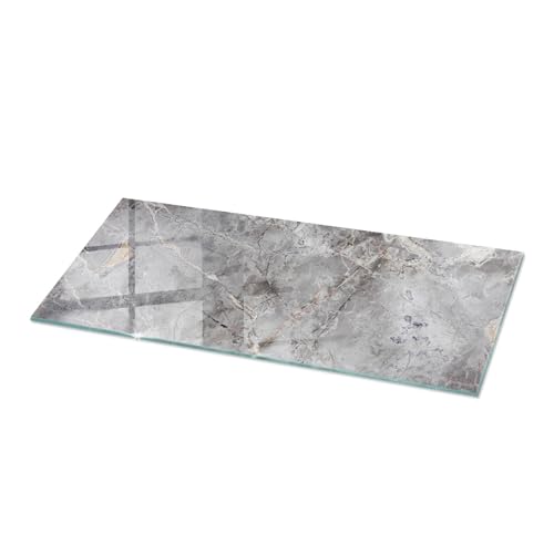 Dekorative Glasplatte 125x50 cm Schutz vor Kontamination Glatte Oberfläche Fleckenbeständigkeit Installationswerkzeuge Sicherungsblech Wasserdicht Polierte Kanten - Natürlicher Marmor von Wallfluent