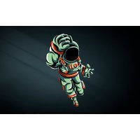 Astronaut Aufkleber Wandtattoo Weltraum Wanddekor Wandsticker Für Kinderzimmer Wandkunst A08 von WallifyDesigns