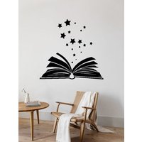 Bücher Wandtattoo Wanddekor | Lese Wandaufkleber Wanddekoration Für Schlafzimmer Sg417 von WallifyDesigns