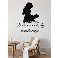 Bücher Wandtattoo Wanddekor | Lese Wandaufkleber Wanddekoration Für Schlafzimmer Sg421 von WallifyDesigns