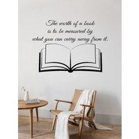 Bücher Wandtattoo Wanddekor | Lese Wandaufkleber Wanddekoration Für Schlafzimmer Sg422 von WallifyDesigns