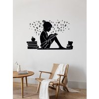 Bücher Wandtattoo Wanddekor | Lese Wandaufkleber Wanddekoration Für Schlafzimmer Sg425 von WallifyDesigns