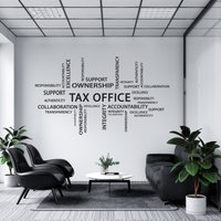 Büro Teamwork Wandtattoo |Tax Office Wandaufkleber | Kreative Motivationszitate Personalisiertes 0036Du von WallifyDesigns