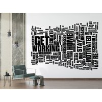 Büro Wandtattoo Teamwork Zitat Wandsticker Bürodeko Inspirieren Office Motivation Idee Wandkunst 1748Du von WallifyDesigns