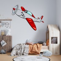 Buntes Flugzeug-Wandtattoo | Wandaufkleber Kinderzimmer Bunte Wand-Vinyl-Aufkleber Flugzeug Für's Du083 von WallifyDesigns