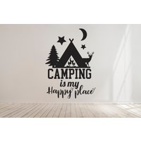 Camping Ist Leben Wandtattoos | Natur Berge Abenteuer Wandtattoo Vinyls Für Draußen Autos Sg1139 von WallifyDesigns