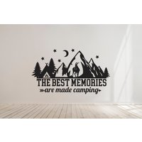 Camping Ist Leben Wandtattoos | Natur Berge Abenteuer Wandtattoo Vinyls Für Draußen Autos Sg1159 von WallifyDesigns