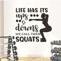Fitness Wandtattoo | Gym Aufkleber Workout Wandaufkleber Sport Wandbilder Motivation Wand-Dekor Für Das Fitnessstudio Du069 von WallifyDesigns