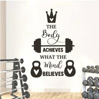 Fitness Wandtattoo Motivationszitat Workout Fitnessstudio Wanddekoration Gym Motivation Wandaufkleber Wanddekor Für Du065 von WallifyDesigns