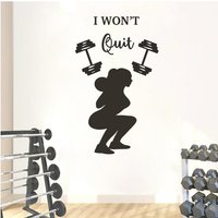 Fitness Wandtattoo Motivationszitat Workout Fitnessstudio Wanddekoration Gym Motivation Wandaufkleber Wanddekor Für Du078 von WallifyDesigns