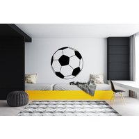 Fußballspieler Wandtattoo Wanddekor | Liebe Sport Fußball Ball Wandaufkleber Für Jungen Schlafzimmer Du400 von WallifyDesigns