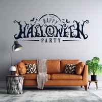 Halloween Dekor Wandtattoo | Dekoration Vinyl Aufkleber Wand Kunst Süßes Oder Saures Wallpaper H01 von WallifyDesigns