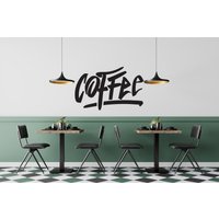 Kaffee Wandtattoo | Espresso Wandaufkleber Kaffee-Zeit-Wand-Dekor Wanddekoration Für Cafeteria Du550 von WallifyDesigns